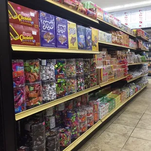 a wide selection of candy