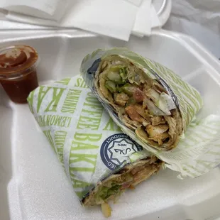 Spicy Chicken Shawarma Wrap