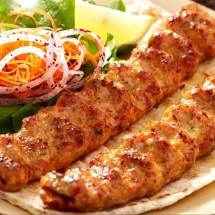 Mediterranean chicken kufta kabobs. A treat for your taste buds!