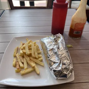 This is $3 of fries. But the visual of their wrap and fries on their menus is overflowing. Set your expectations accordingly.
