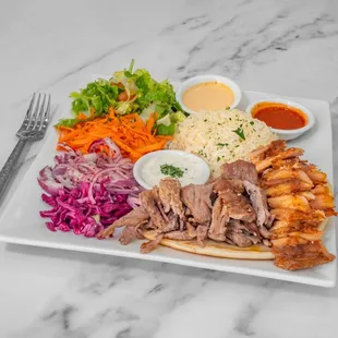 Combo shawarma plate