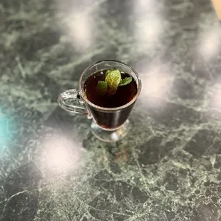 Turkish tea with mint