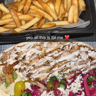 Chicken Shawrama Bowl &amp; Fries