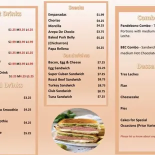 Menu found on their FB.