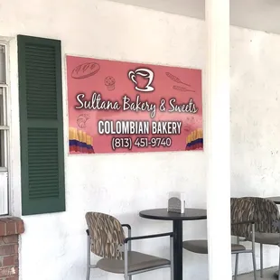 They have a few tables outside and a few inside.