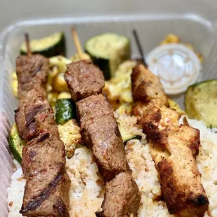 Combo Shish Kebabs (lamb &amp; chicken)