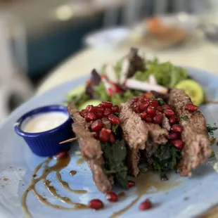 a plate of food on a table