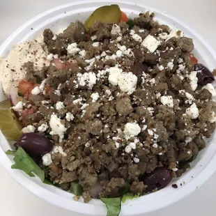 a bowl of food