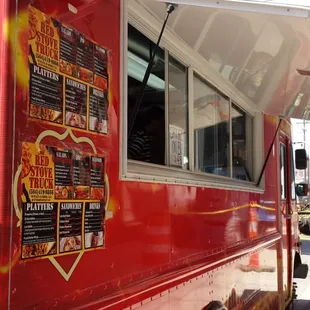 menus on the side of the truck