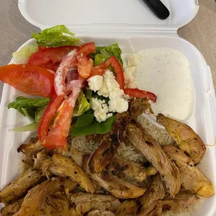 Chicken Schwarma rice bowl