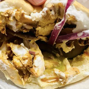 Chicken shawarma sandwich