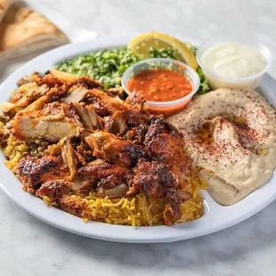 a plate of food on a table