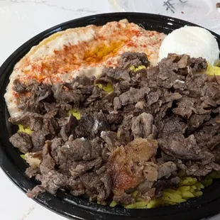 Beef shawarma bowl