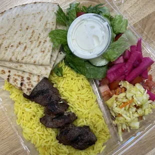 Wagyu Beef Kafta Kabob Plate