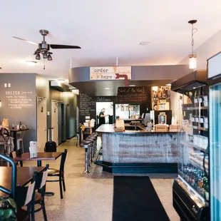 the inside of a coffee shop