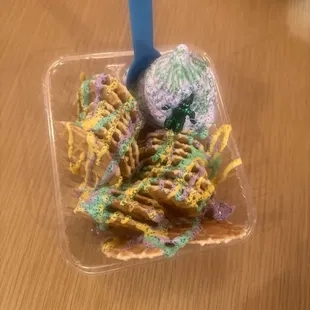 Mardi Gras Italian ice cream