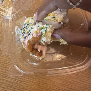 Delicious King Cake ...baby and all!