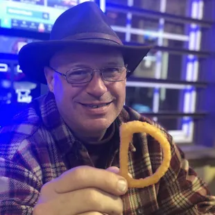 D shaped onion rings.