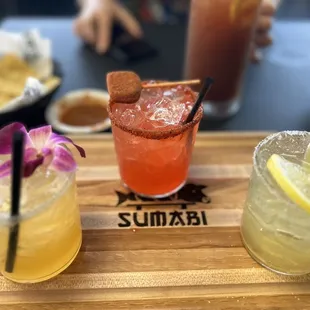  three different types of cocktails