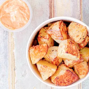 Roasted Potatoes with house-made vegan paprika aioli