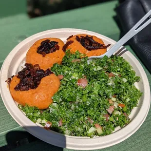 Lentil Balls Rice Plate