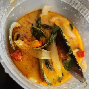 Steamed Mussels.