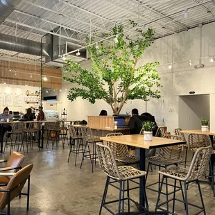 the interior of a coffee shop