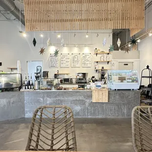 the interior of a coffee shop