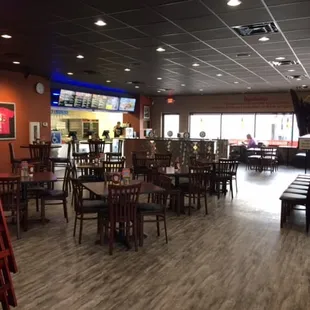 the inside of a restaurant