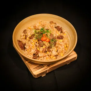 Butter Sweet Corn and Beef Fried Rice