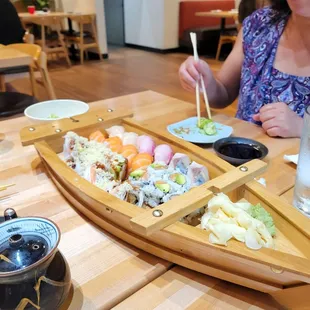 All you can eat sushi boat