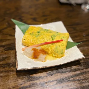 Dashimaki Tamago with Green Onion