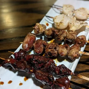 Hit or miss skewers. Instagram: TianTianEats