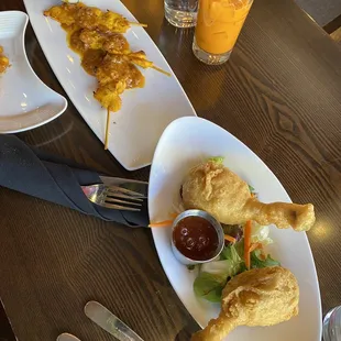 Chicken satay and angel wing (new special)