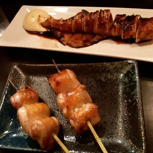 The chicken thigh with skin is so well done! Crispy skin with juicy meat :)