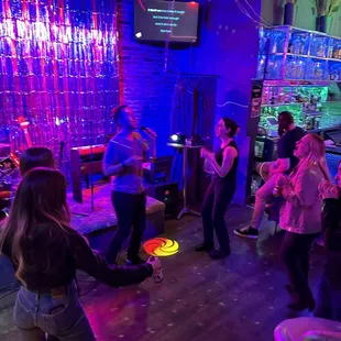 a group of people dancing