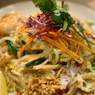 Chicken and shrimp Pad Thai