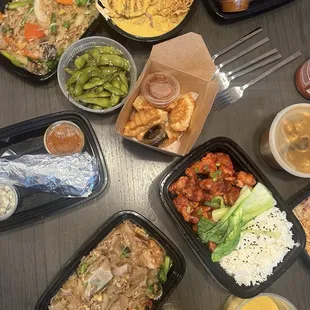 Chicken Satay , The Not-So-Ordinary Orange Chicken, Chicken Curry Noodle Khoa Soi, Pad See You, Summer Fried Rice, Tom Yum Soup