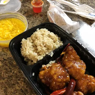 Orange Chicken from lunch menu.