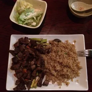 Ribeye and rice ..... OH so nice!!!