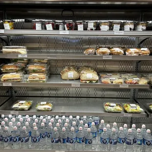 Quick service is downstairs with coffee and grab and go sandwiches