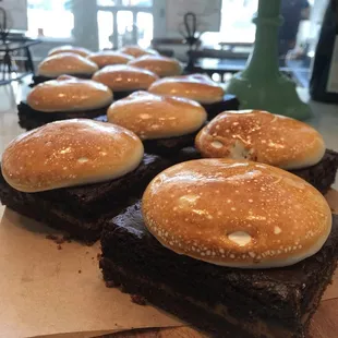 S'mores Extra Chocolate Blue Bottle Brownie Layered with House Made Caramel &amp; Flame Roasted Marshmallow