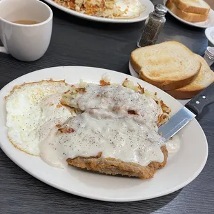 Chicken Fried Steak and Eggs