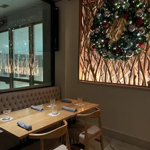 The decor during Christmas