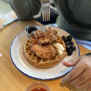 Chicken and waffle