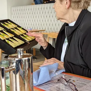 MIL picking out her tea