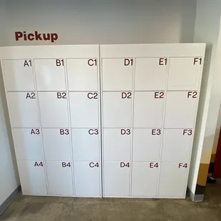 Lockers for online order pickup