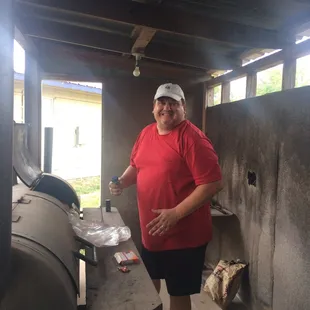 Keith cooking up amazing food!