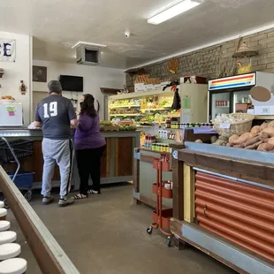 customers in the produce section