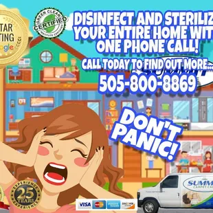 Sanitize your home or business quickly,  top to bottom,Ulv disinfectant fog
Kills all microbes, including coronavirus (covid-19)